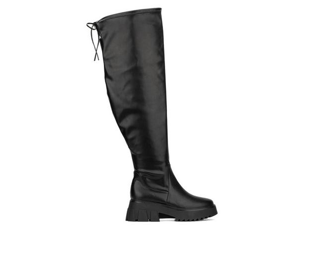 Women's Fashion to Figure Nadine XWC Over the Knee Boots in Black Wide color