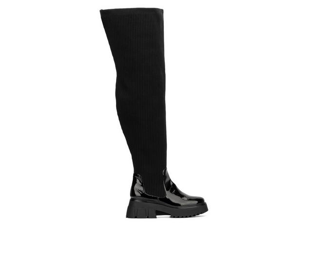 Women's Fashion to Figure Odelia XWC Over the Knee Boots in Black Wide color