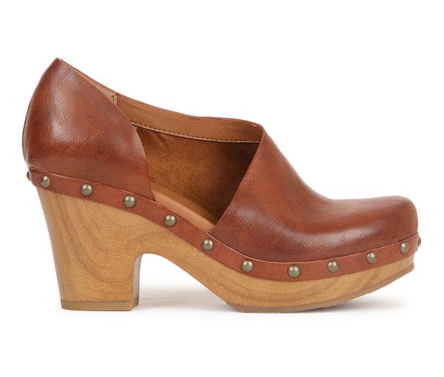 Women's Korks Arielle Heeled Clogs in TAN color