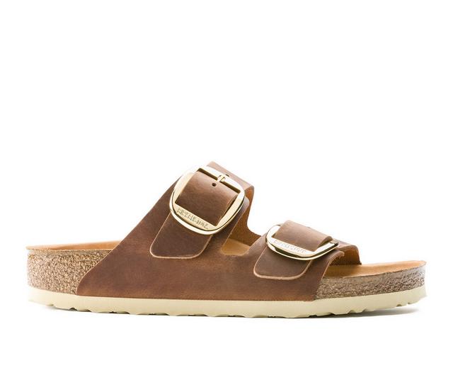 Women's Birkenstock Arizona Big Buckle Footbed Sandals in Brown color