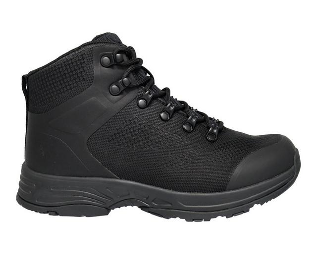 Women's Propet Conni Water Resistant Hiking Boot in All Black color