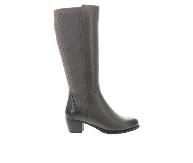 Women's Propet Talise Wide Calf Knee High Boots in Grey color