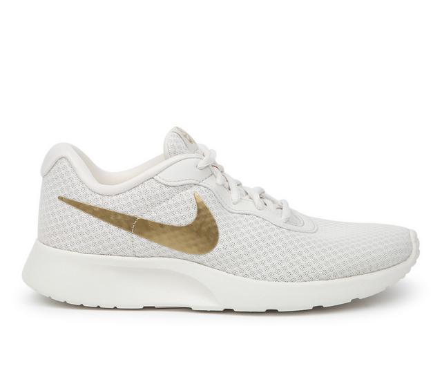 Women's Nike Tanjun Ease Sneakers in Phantom/Gold color