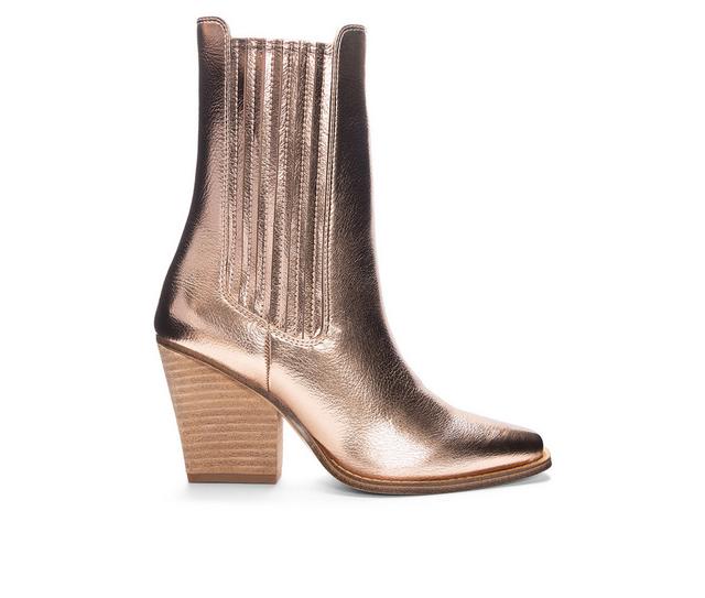 Women's Chinese Laundry Cali Western Inspired Heeled Bootie in Copper color