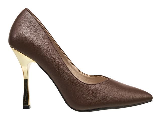 Women's French Connection Anny Pumps in Brown Suede color