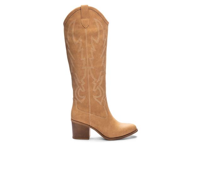 Women's Dirty Laundry Upwind Tall Western Boots in Camel color