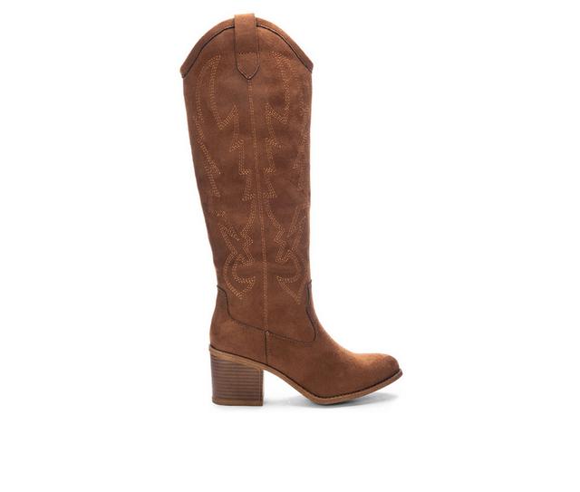 Women's Dirty Laundry Upwind Tall Western Boots in Brown color