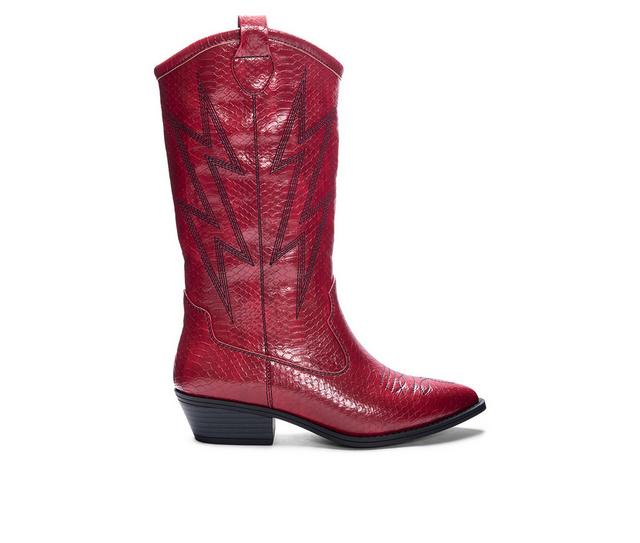 Women's Dirty Laundry Josea Western Boots in Red color