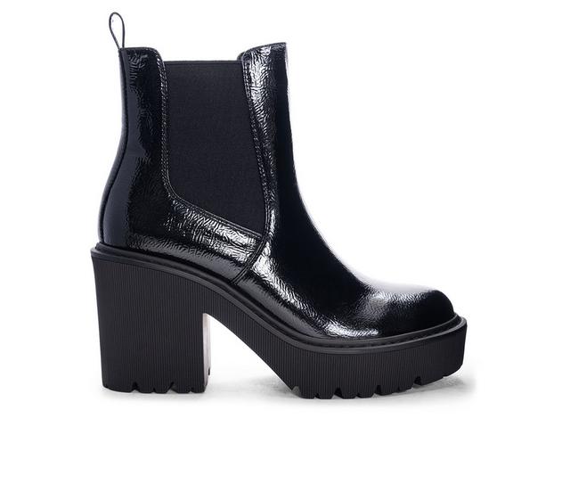 Women's Dirty Laundry Yikes Heeled Chelsea Booties in Black color