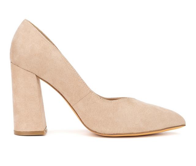 Women's Fashion to Figure Penelope Pumps in Nude Wide color