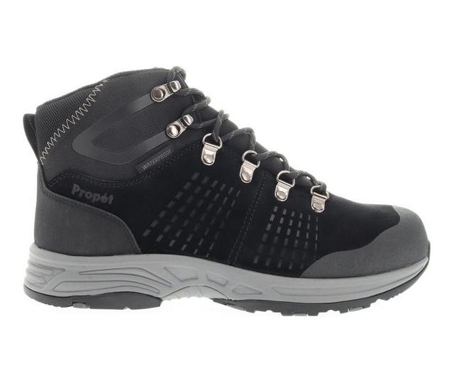 Men's Propet Conrad Waterproof Hiking Boots in Black color