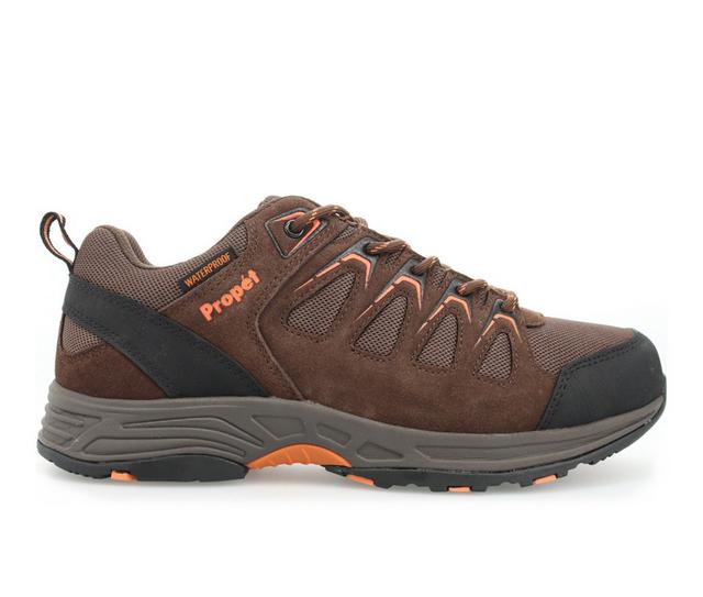 Men's Propet Cooper Waterproof Sneaker Boots in Brown/Orange color