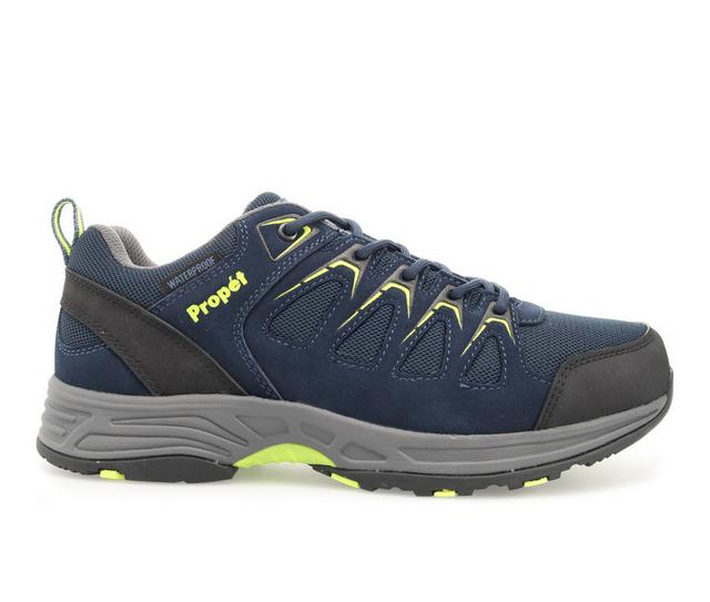 Men's Propet Cooper Waterproof Sneaker Boots in Navy/Lime color