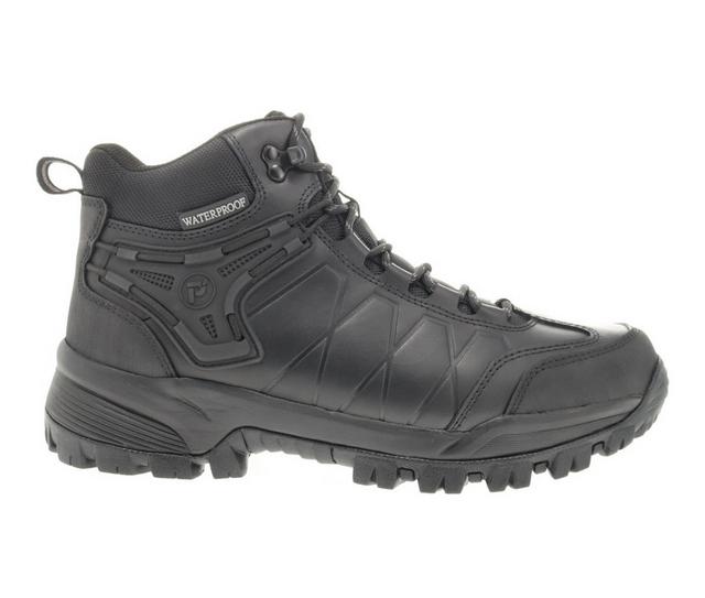 Men's Propet Ridge Walker Force Waterproof Hiking Boots in Black color