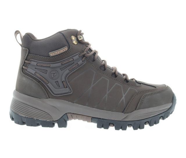 Men's Propet Ridge Walker Force Waterproof Hiking Boots in Brown color