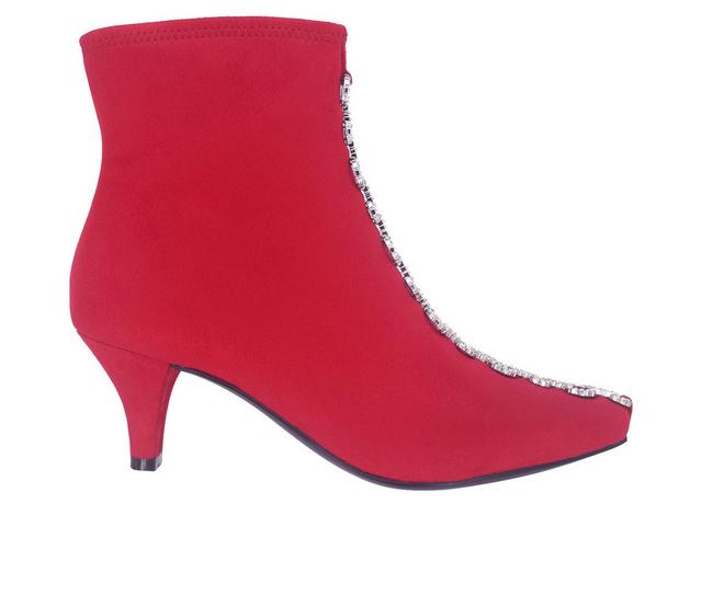 Women's Impo Naja Chain II Heeled Booties in Classic Red color