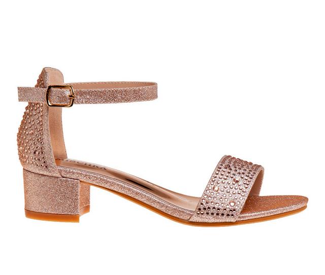 Girls' Badgley Mischka Little Kid & Big Kid Louise Dress Sandals in Rose/Gold color