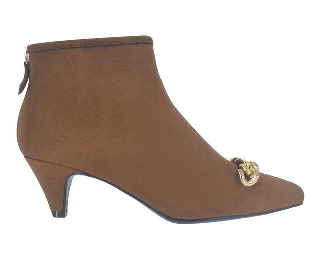 Women's Impo Elicia Chain Booties in Toffee/Gold color