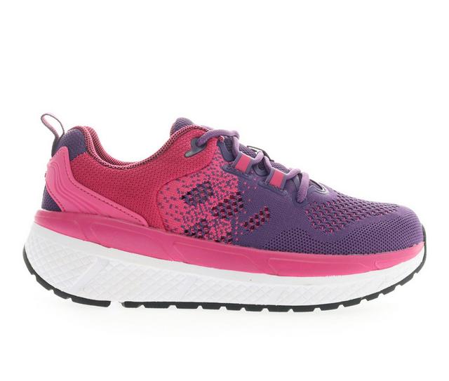 Women's Propet Ultra Walking Shoes in Dk Pink/Purple color
