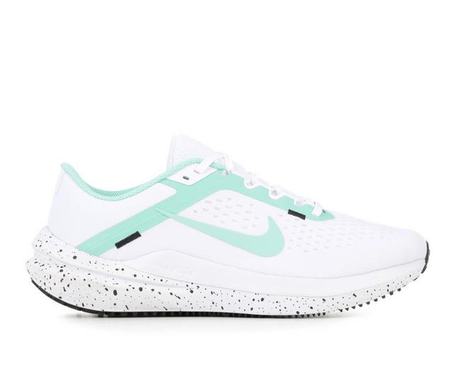 Women's Nike Air Winflo 10 Running Shoes in Wht/Green/Speck color