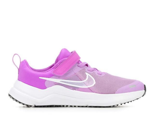 Girls' Nike Little Kid Downshifter 12 Running Shoes in Fuchsia/White color
