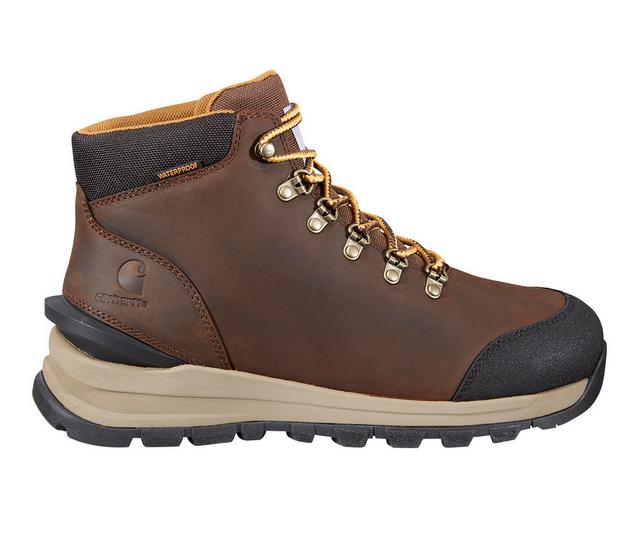 Men's Carhartt FH5050 Men's Gilmore 5" WP Soft Toe Work Boots in Dark Brown color