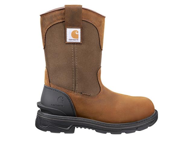 Men's Carhartt FT1500 Ironwood 11" WP Alloy Toe Work Boots in Brown color