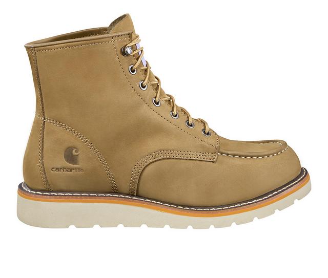 Men's Carhartt FW6072 6" Moc Wedge Soft Toe Work Boots in Coyote color
