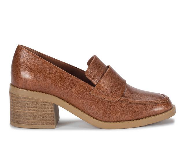 Women's Baretraps Accord Block Heel Loafers in Auburn color