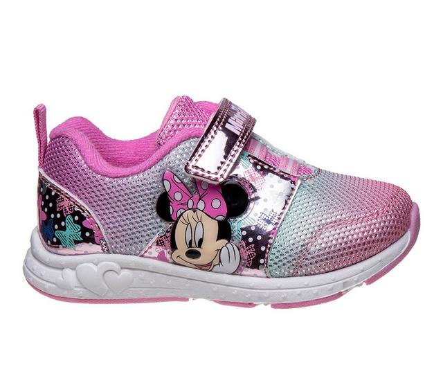Girls' Disney Toddler & Little Kid Minnie Sport Light Up Sneakers in Pink color