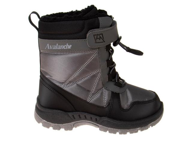 Boys' Avalanche Little Kid & Big Kid Cool Groove Winter Boots in Gray/Black color