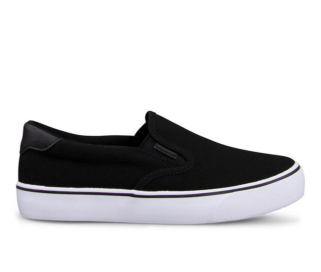 Women's Lugz Clipper Wide Slip On Shoes in Black/White color