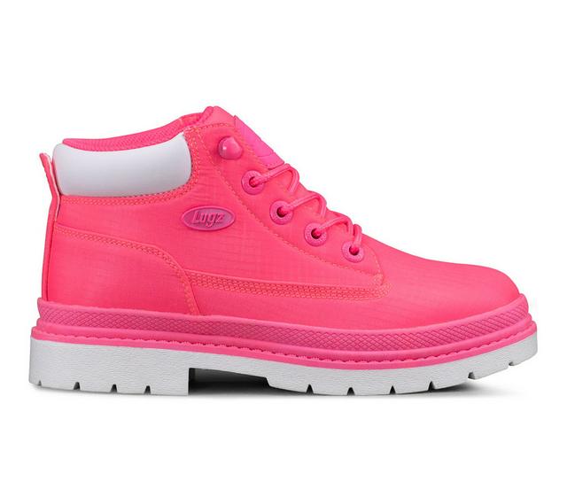 Women's Lugz Drifter Ripstop Booties in Neon Pink/White color