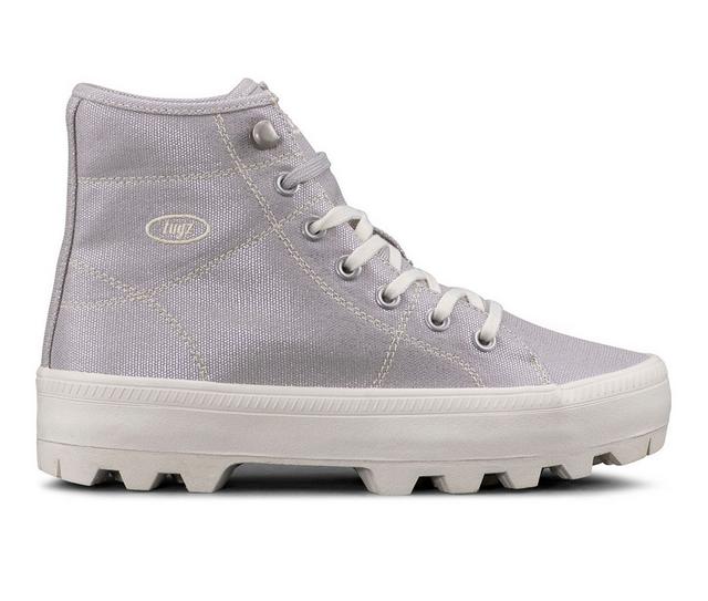 Women's Lugz Habitat High Top Sneakers in Silver/White color