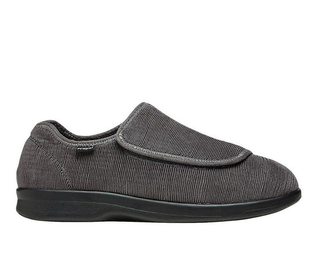 Propet Men's Cush N Foot Slippers in Slate Corduroy color