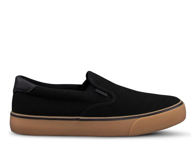 Men's Lugz Clipper Wide Casual Shoes in Black/Gum/Black color