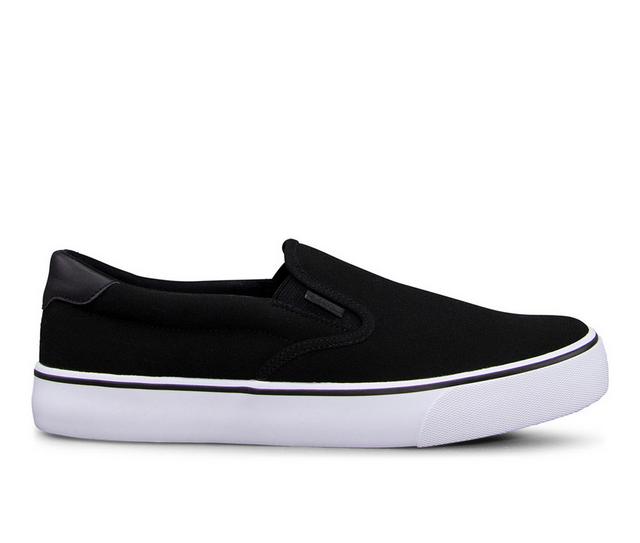 Men's Lugz Clipper Wide Casual Shoes in Black/Wht/Black color