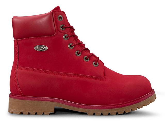 Men's Lugz Convoy Wide Men's Boots in Mars Red/Gum color