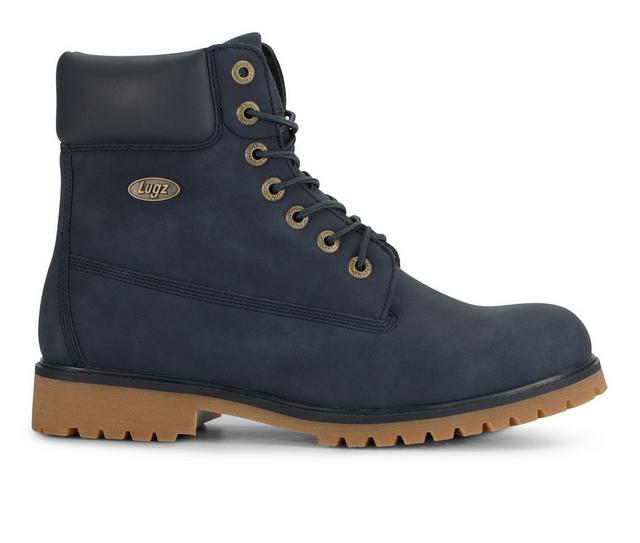 Men's Lugz Convoy Boots in Navy/Gum color