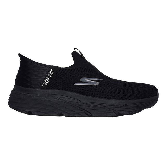 Men's Skechers Max Cushion Elite Slip In Slip-On Shoes in Black color
