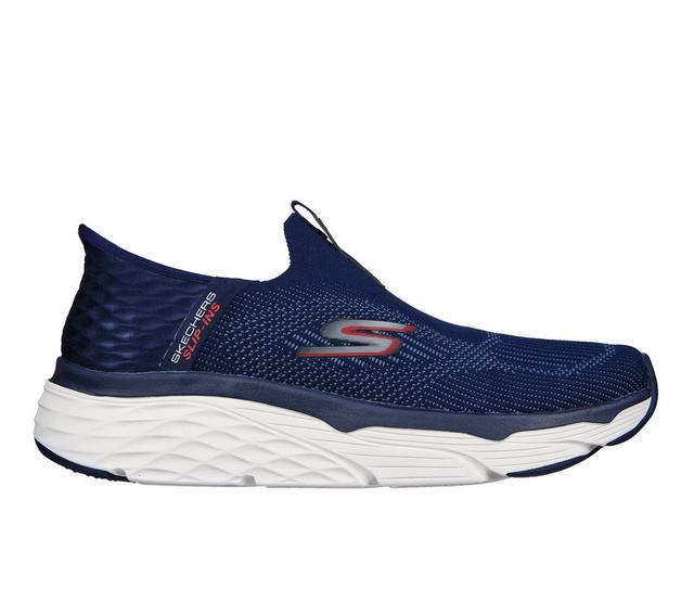 Men's Skechers Max Cushion Elite Slip In Slip-On Shoes in Navy color