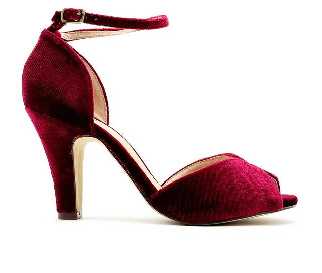 Women's Chelsea Crew Lola Dress Sandals in Burgundy color