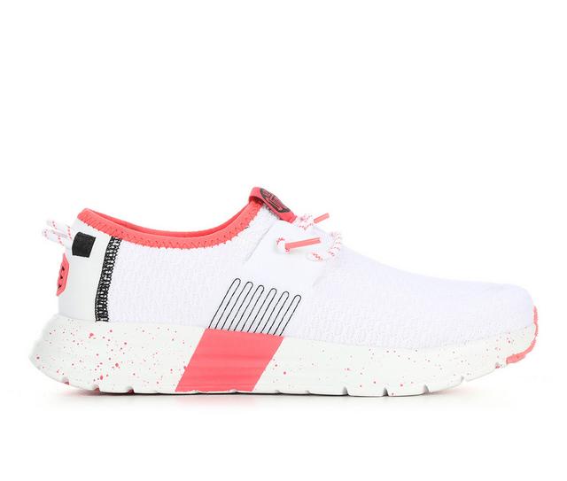 Women's HEYDUDE Sirocco Sneakers in White Pink color