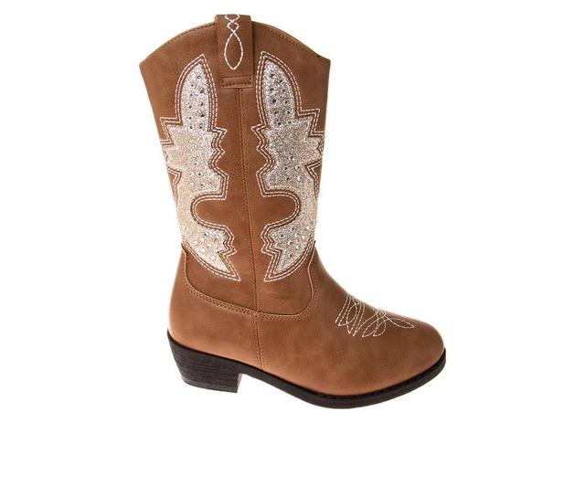 Girls' Kensie Girl Little Kid & Big Kid Dimmit Details Cowboy Boots in Tan color