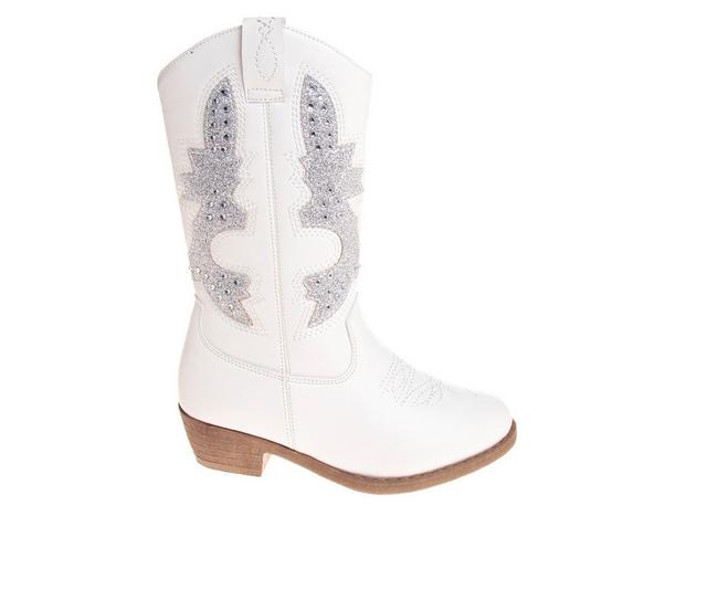Girls' Kensie Girl Little Kid & Big Kid Dimmit Details Cowboy Boots in White color