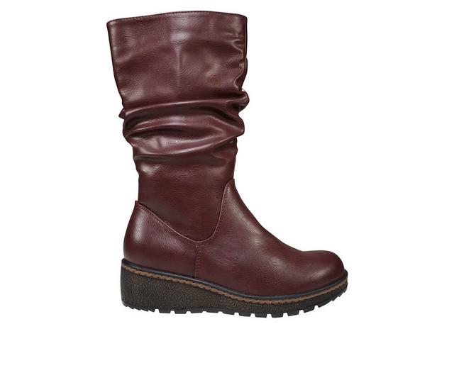 Women's GC Shoes Dange Knee High Boots in Burgundy color