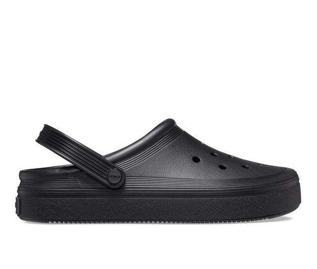 Adults' Crocs Off Court Clogs in Black/Black color