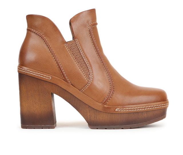 Women's Korks Robin Block-Heel Booties in Tan/Biscuit color