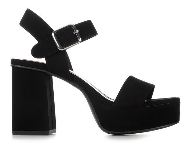 Women's Y-Not Macey Platform Dress Sandals in Black color