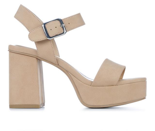 Women's Y-Not Macey Platform Dress Sandals in Dk Nude Summer color